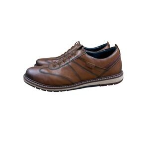 Pikolinos Mens Brown Leather Bungee Lace Sneakers Shoes EU 40 US 9-9.5
